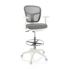Arbeitsstuhl / Counterstuhl Top Work 108 W Netzstoff/stoff Grau Hjh Office