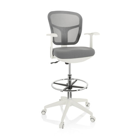 Arbeitsstuhl / Counterstuhl Top Work 108 W Netzstoff/stoff Grau Hjh Office