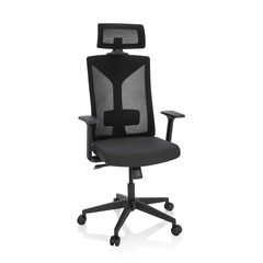 Bürostuhl / Drehstuhl Kodiak Stoff / Netzstoff Schwarz Hjh Office