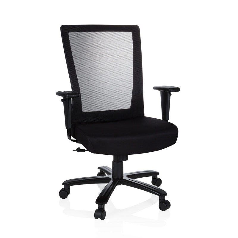 Bürostuhl / Drehstuhl Xxl Extender Netz / Stoff Schwarz Hjh Office, Bild 3