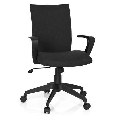 Bürostuhl Soft Stoff Schwarz Hjh Office
