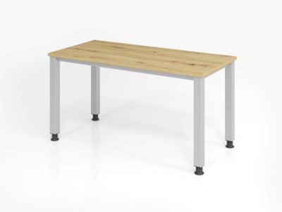 Home Office Tisch, Rechteck, 4-Fuß Quadratrohr, B 1200 x T 672 x H 685-810 mm,, Bild 2