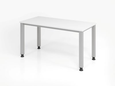Home Office Tisch, Rechteck, 4-Fuß Quadratrohr, B 1400 x T 672 x H 685-810 mm,, Bild 4