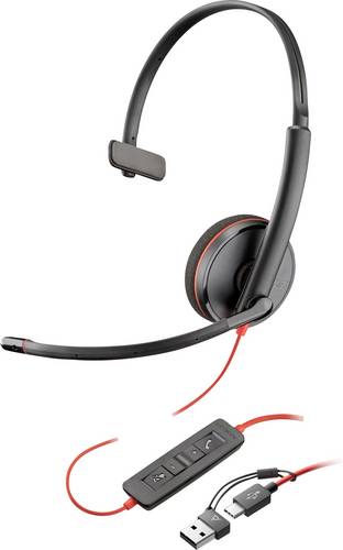 HP 8X214A6 - Headset, Blackwire 3210, Mono, USB-C +USB-C/A (Bulk)