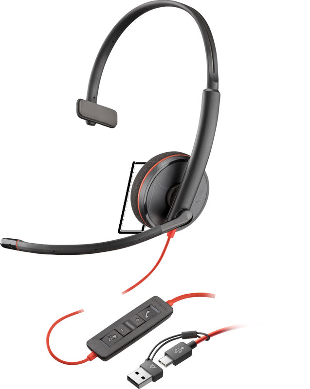 HP 8X214A6 - Headset, Blackwire 3210, Mono, USB-C +USB-C/A (Bulk), Bild 4
