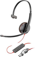 HP 8X214A6 - Headset, Blackwire 3210, Mono, USB-C +USB-C/A (Bulk)