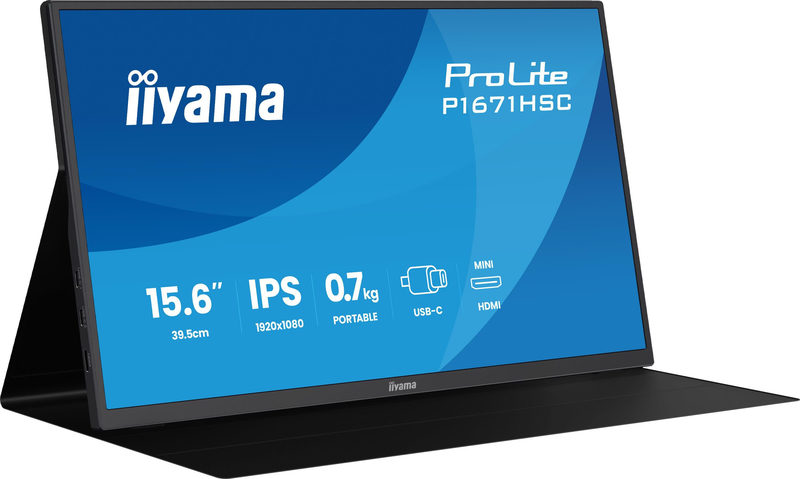 iiyama ProLite P1671HSC-B1 39,5cm (15,6) FHD IPS LED-Monitor Mini-HDMI/USB-C