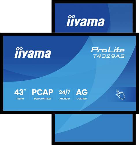 iiyama ProLite T4329AS-B1AG 108cm (42.5) 4K UHD Touch Monitor HDMI/USB-C
