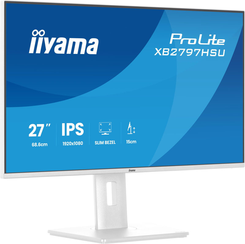 iiyama ProLite XB2797HSU-W1 27 IPS Full HD Monitor 120 Hz Weiß USB-Hub, Bild 3