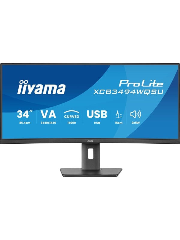 iiyama ProLite XCB3494WQSU-B1 34 Zoll UWQHD Curved VA LED 21:9 120 Hz Office Monitor, Bild 2