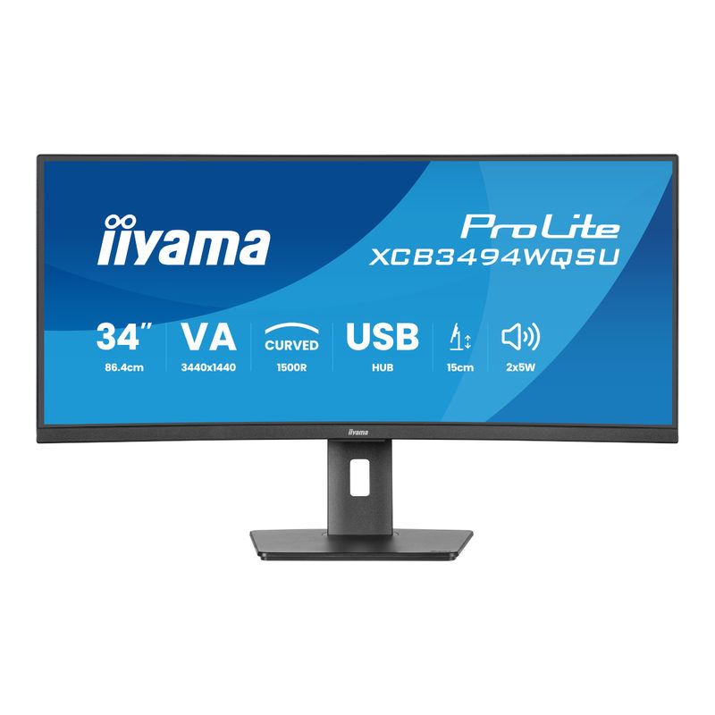 iiyama ProLite XCB3494WQSU-B1 34 Zoll UWQHD Curved VA LED 21:9 120 Hz Office Monitor, Bild 3