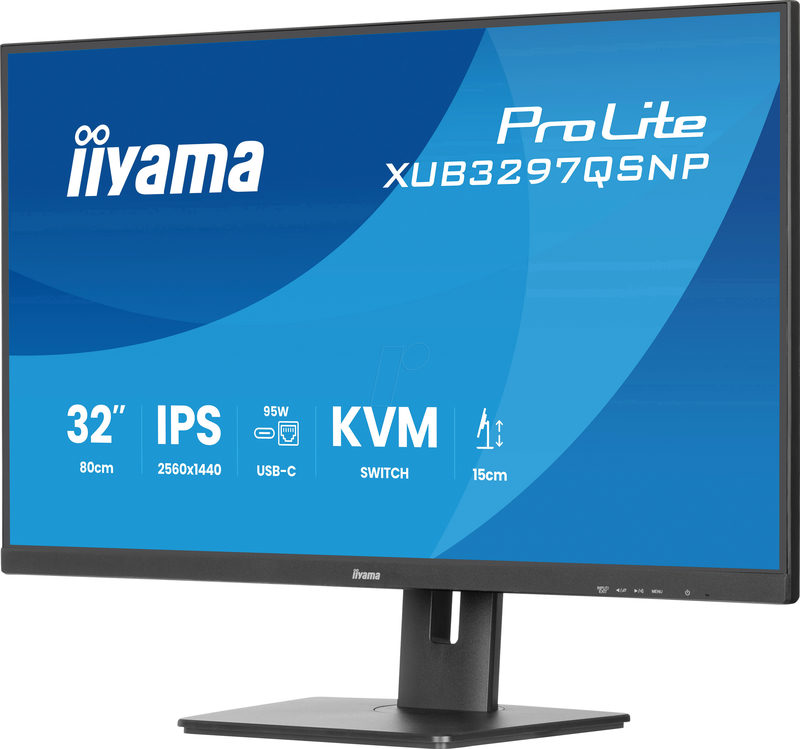iiyama ProLite XUB3297QSNP-B1 81.3cm (32) QHD Business 16:9 100 Hz Monitor DP/HDMI/USB-C PD95W, Bild 3