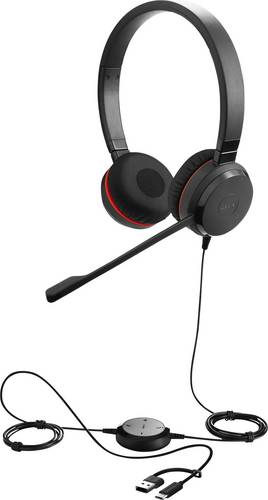 Jabra Evolve 30 II Stereo Headset Schwarz - USB-C/A, MS Teams-Version, Mikrofon mit Geräuschunterdrückung, Bild 2