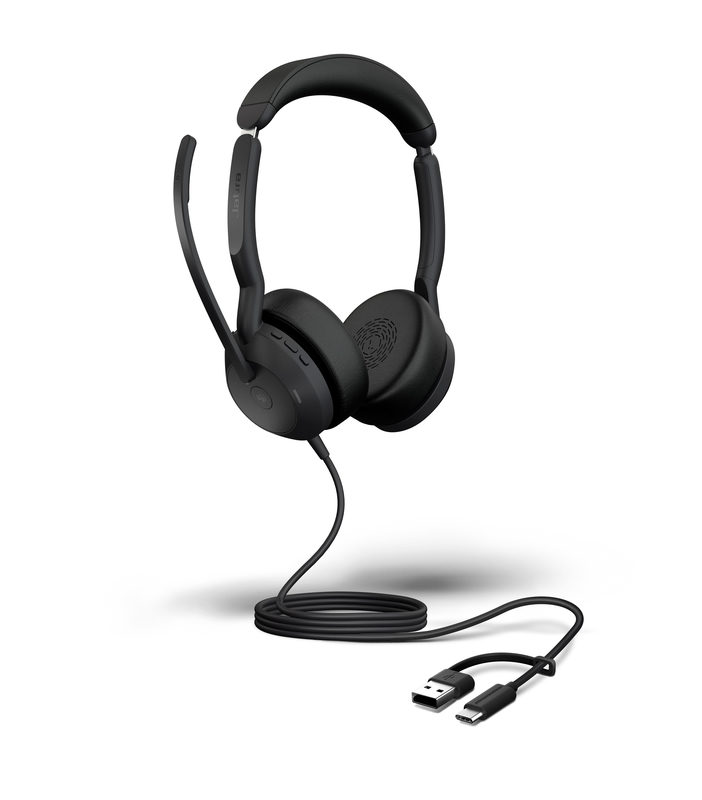 Jabra Evolve2 50 UC Stereo kabelgebunden Headset schwarz USB-A/C