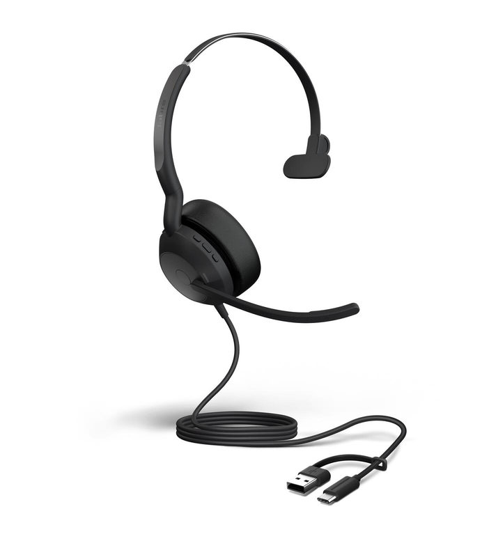 Jabra Evolve2 50 UC Stereo kabelgebunden Headset schwarz USB-A/C, Bild 6