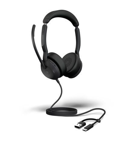Jabra Evolve2 50 UC Stereo kabelgebunden Headset schwarz USB-A/C