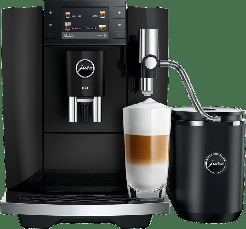 E8 Kaffee-Vollautomat piano black (ED), Latte Macchiato/Cappuccino, 15 bar, 1,9 l, schwarz, Apps ladbar, Bild 4
