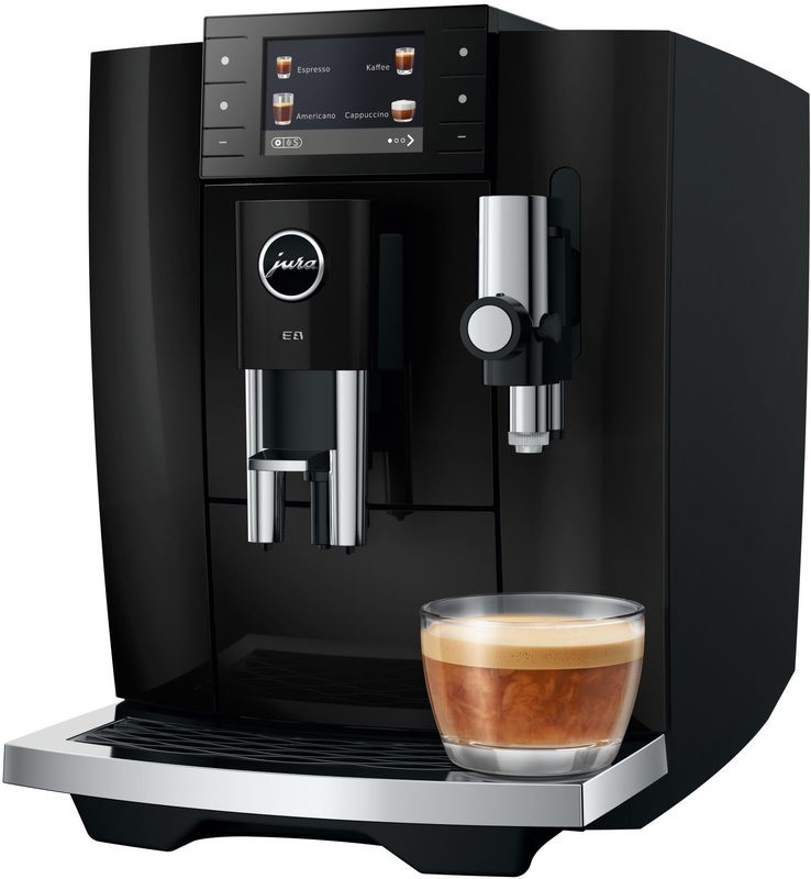 E8 Kaffee-Vollautomat piano black (ED), Latte Macchiato/Cappuccino, 15 bar, 1,9 l, schwarz, Apps ladbar, Bild 5