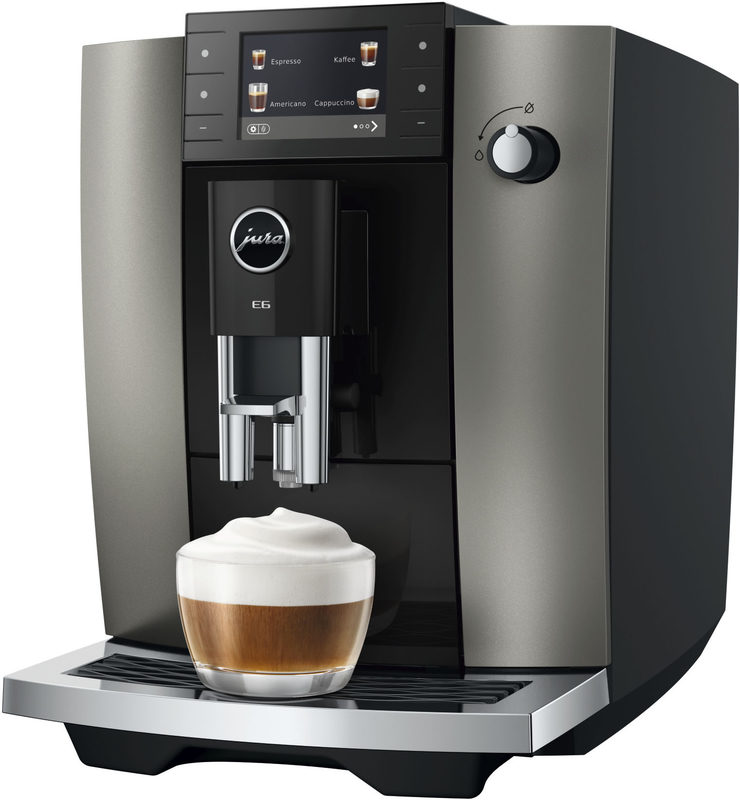 JURA Kaffeevollautomat 15828 E6 (ED), Dark Inox 17 Spezialitäten, Hot&Light Brew, Energiesparmodus