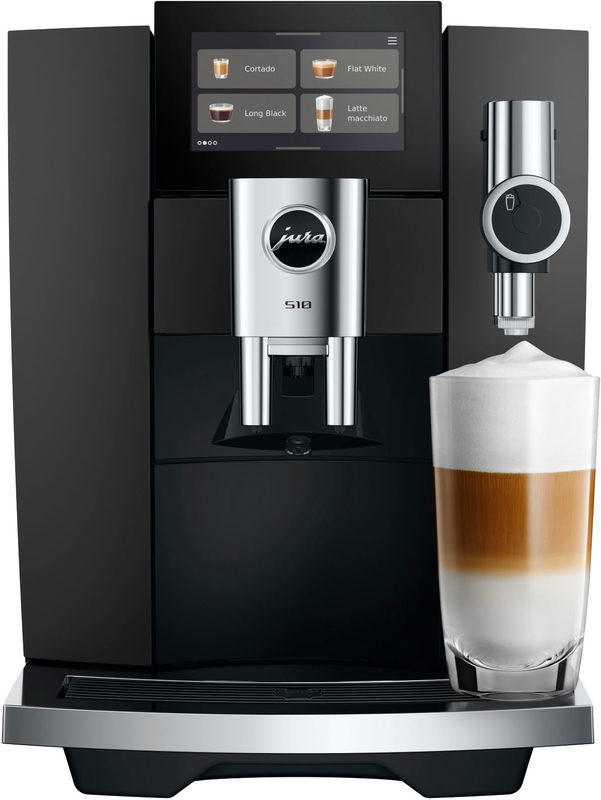 JURA S10 (EA) Kaffeevollautomat, 51 Spezialitäten, 4,3-Touchscreen, WiFi, Sweet Foam, Obsidian Black, Bild 4
