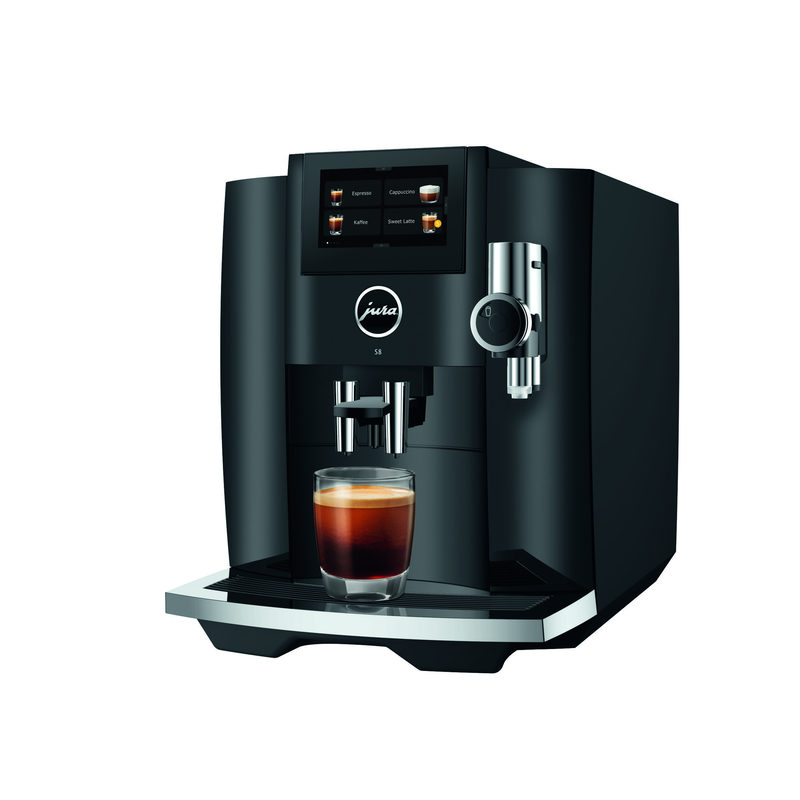 S8 Kaffee-Vollautomat Piano Black (EB), Latte Macchiato/Cappuccino, 15 bar, 1,9 l, schwarz, Apps ladbar, Bild 3