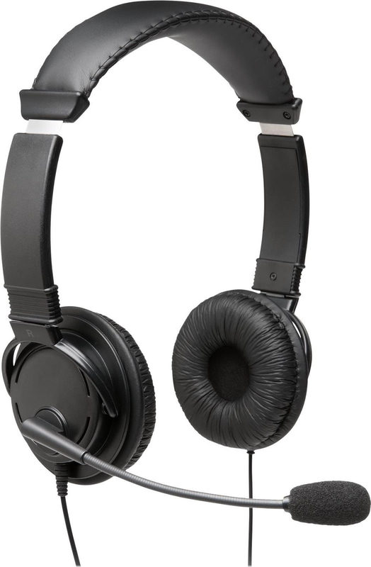 Kensington HiFi-Kopfhörer Mikrofon USB-Anschluss Kunstlederbezug schwa
