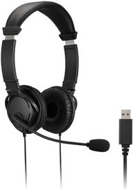 Kensington HiFi-Kopfhörer Mikrofon USB-Anschluss Kunstlederbezug schwa, Bild 4