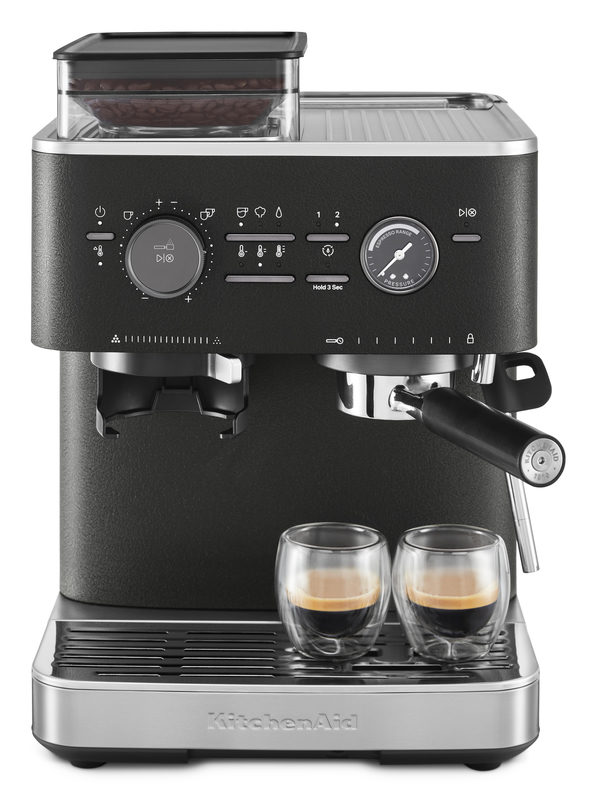 KitchenAid 5KES6551EBK, Gusseisen Schwarz Halbautom. Espressomaschine mit Mühle ARTISAN