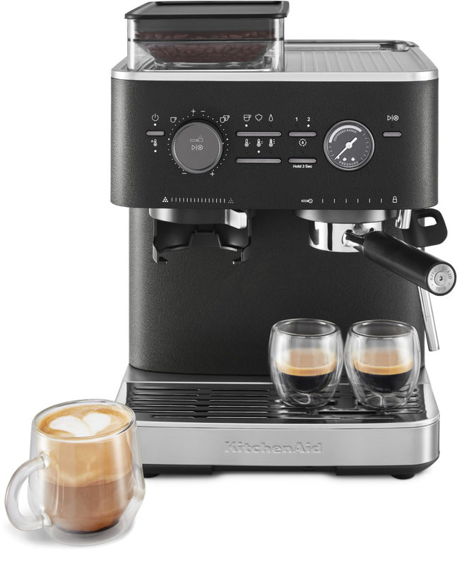 KitchenAid 5KES6551EBK, Gusseisen Schwarz Halbautom. Espressomaschine mit Mühle ARTISAN, Bild 3