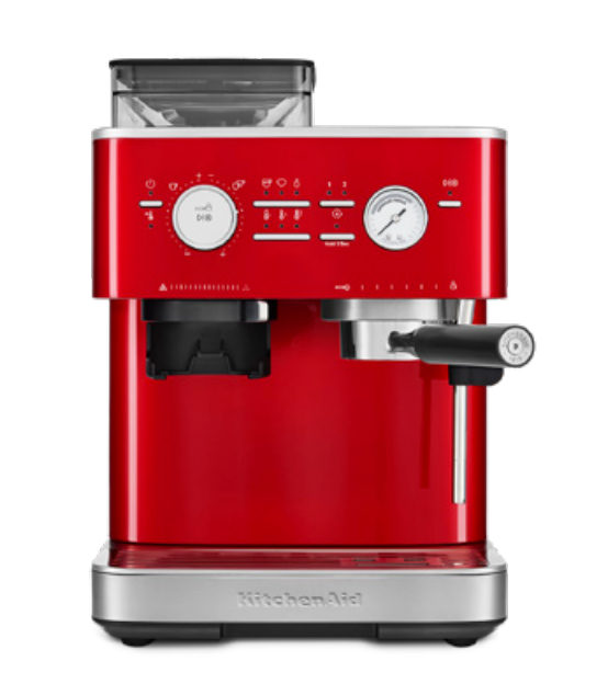 KitchenAid 5KES6551ECA, Liebesapfelrot Halbautom. Espressomaschine mit Mühle ARTISAN