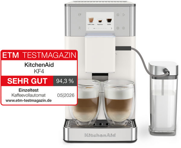 5KES8454EPL Kaffee-Vollautomat porcelain white, Milchbehälter, Stahl-Kegel-Mahlwerk, 18 bar, 1,8 l, Bild 3