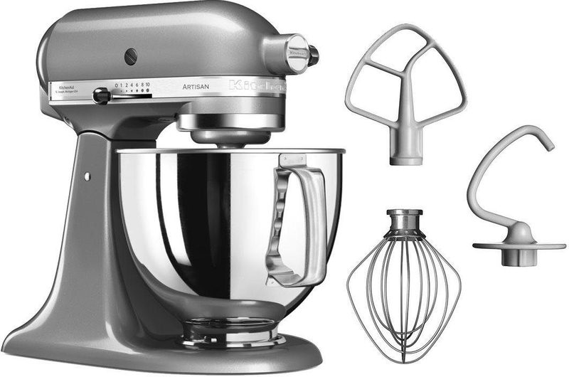 Kitchenaid 5ksm125ecu Artisan Küchenmaschine Grau Silber, Bild 4