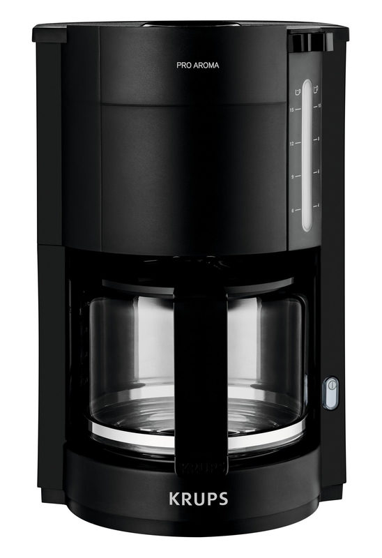 Krups F 309 08 Glas-Kaffeemaschinen Proaroma Schwarz Matt