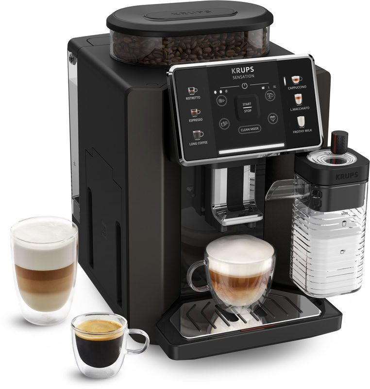 Krups Kaffeevollautomat EA9129 Sensation Milk 6 Kaffee- und Milchspezialitäten, aut. Reinigung,