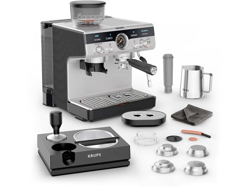 KRUPS Siebträger-Kaffeemaschine Precision+ XP804T, schwarz/silber, Bild 4