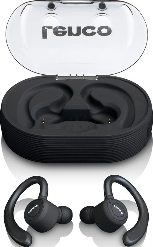 Lenco EPB-460BK in Ear Headset Bluetooth Schwarz Headset, Ohrbügel, Schweißresistent Sport, Bild 2
