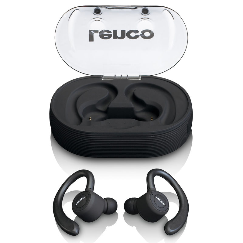 Lenco EPB-460BK in Ear Headset Bluetooth Schwarz Headset, Ohrbügel, Schweißresistent Sport, Bild 3
