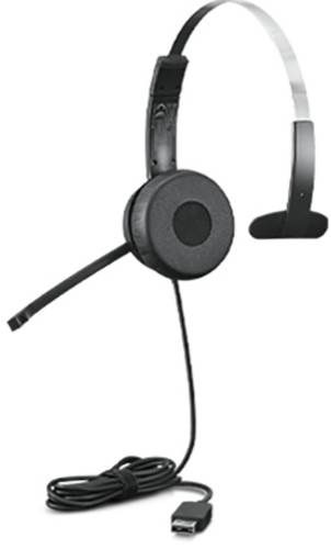 Lenovo 100 Mono Headset Schwarz, kabelgebunden, USB-A