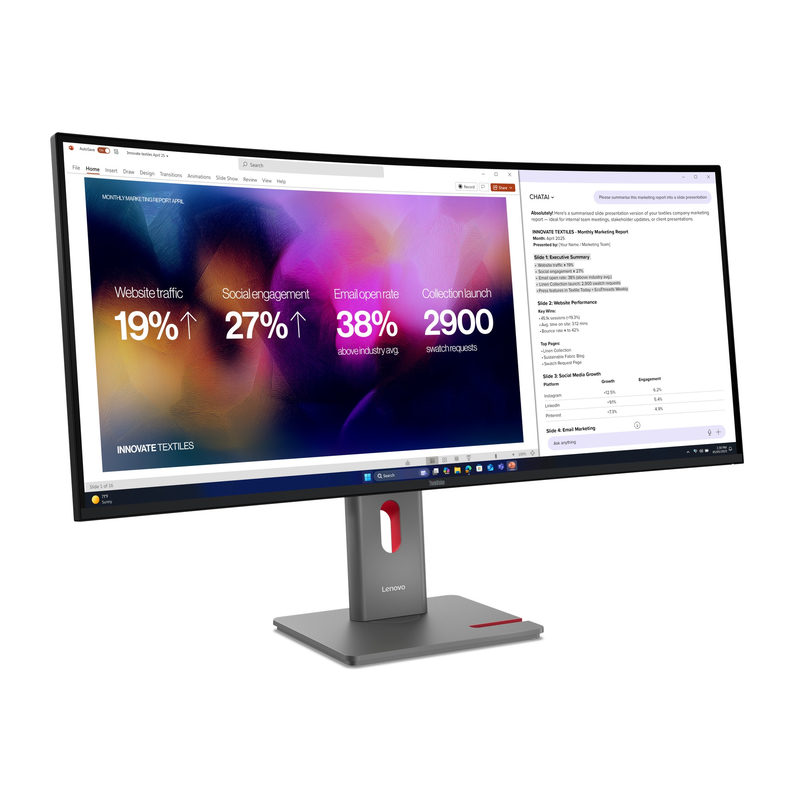 40 Lenovo ThinkVision P40WD-40 - 5120x2160 5K2K - 120Hz - IPS - 140W USB-C - KVM switch, Bild 2