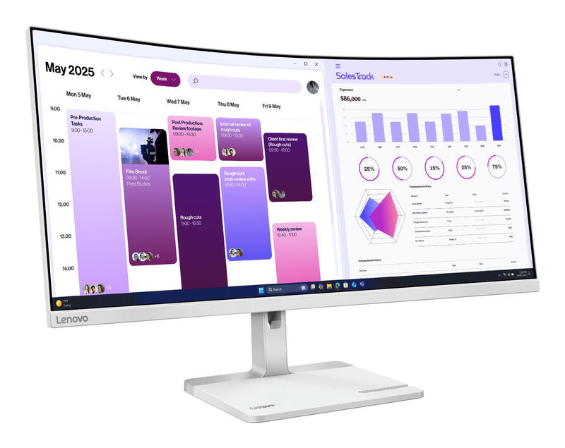 Lenovo L34W-4C 34 Zoll WQHD VA Panel 21:9 120 Hz Curved Monitor