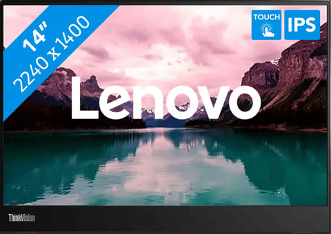 Lenovo ThinkVision M14t Gen 2 14/35,56cm WUXGA+ Touch 60Hz 16:10 Monitor