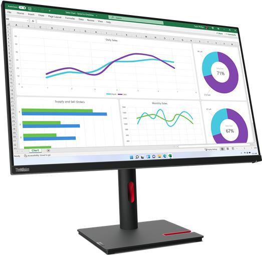 Lenovo ThinkVision T32h-30 80 cm (31.5) 2560 x 1440 Pixel Quad HD LED Schwarz (63D3GAT1EU), Bild 5
