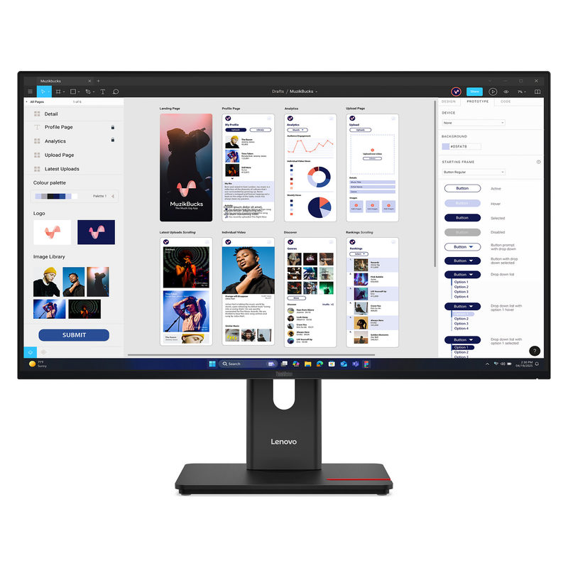 Lenovo ThinkVision T32UD-40 32 LED Monitor, Bild 4
