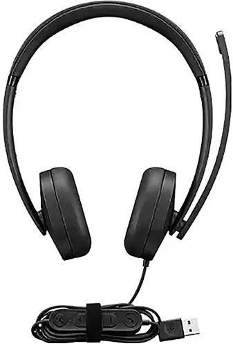 Lenovo USB-A Stereo Headset Gen 2 Schwarz, kabelgebunden, inkl. Steuereinheit, Bild 2