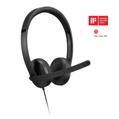 Lenovo USB-A Stereo Headset Gen 2 Schwarz, kabelgebunden, inkl. Steuereinheit