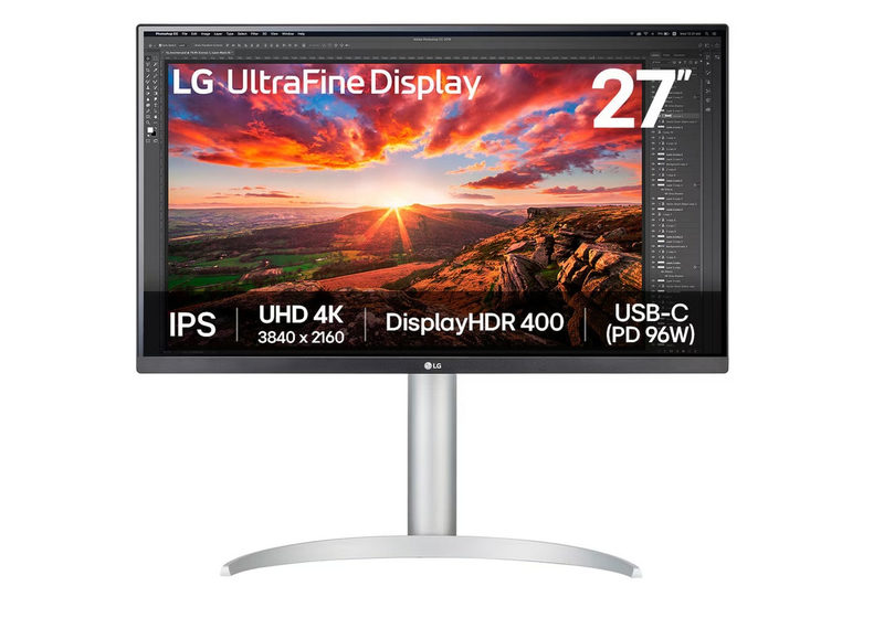 LG 27UP850K-W Monitor - 4K UHD- IPS, Höhenverstellung - HDMI, DisplayPort 1.4, USB-C, Bild 3