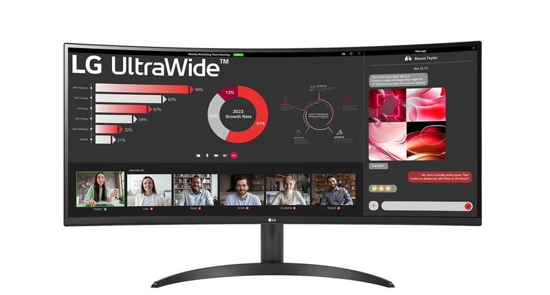 LG 34WR50QK-B 34 Zoll UWQHD Curved VA LED 21:9 100 Hz Monitor, Bild 2
