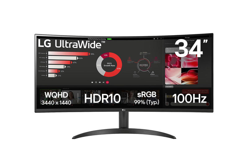 LG 34WR50QK-B 34 Zoll UWQHD Curved VA LED 21:9 100 Hz Monitor, Bild 4