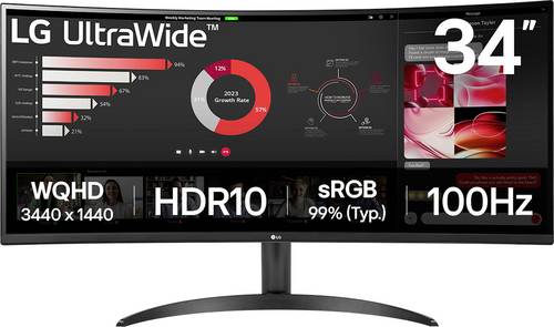 LG 34WR50QK-B 34 Zoll UWQHD Curved VA LED 21:9 100 Hz Monitor, Bild 5