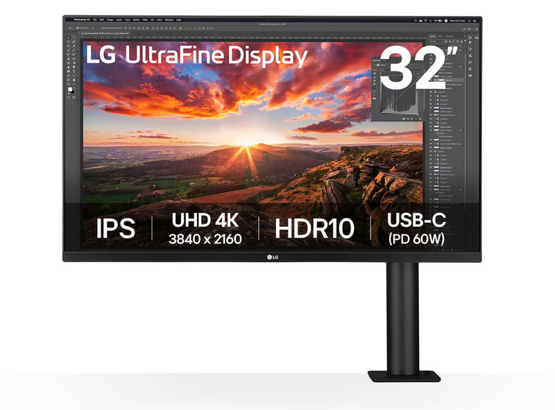LG UltraFine 32UN880-B Ergo Monitor 80cm (31,5 Zoll) UHD, IPS, 5ms, HDMI, DisplayPort, USB-C, USB, Bild 2
